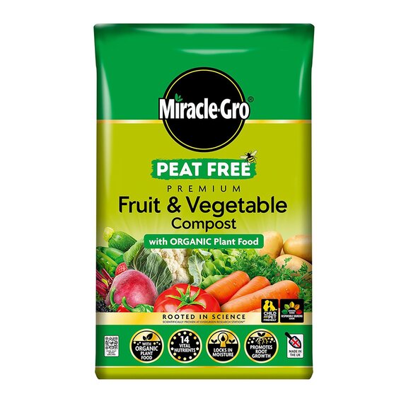 Miracle GroPeat Free Fruit & Veg Compost 40L