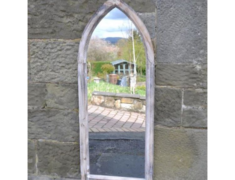 Mirror St Johns Gothic Wooden Garden Mirror - image 1