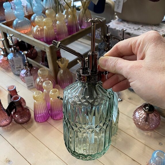 Mister Light Green Crystal Cut Glass large