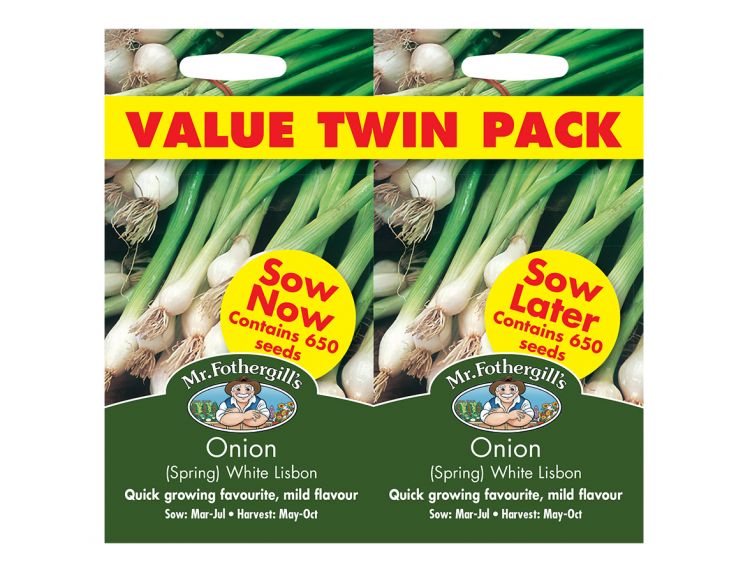 Onion Seeds (Spring) White Lisbon Bumper Pack - image 1