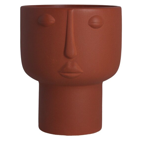 Ornament Terracotta Face Pot Cover 
