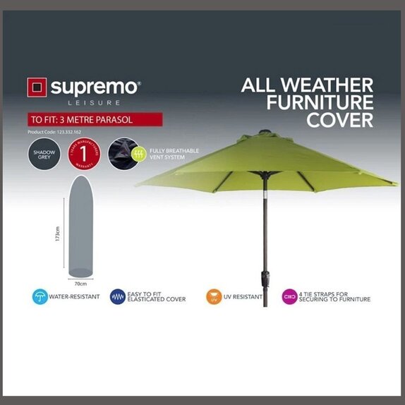 Parasol Cover 3.0m Grey