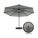 Parasol Provence Deluxe 3m Round Inc Cover Grey