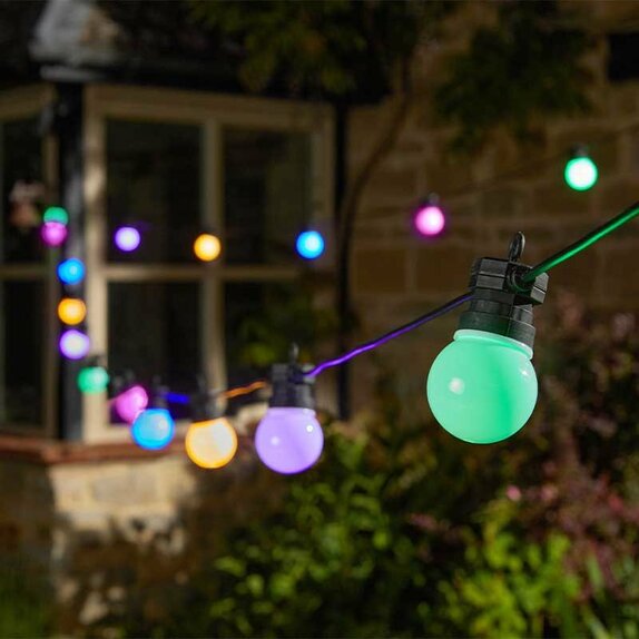 Party Festoon String Lights Multi Coloured - Set of 10