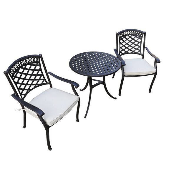Pescara 2 Seat 70cm Round Bistro Set Bronze - image 1