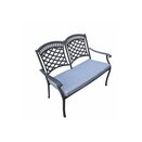Pescara 2 Seat Bench Charcoal/Mercury Grey