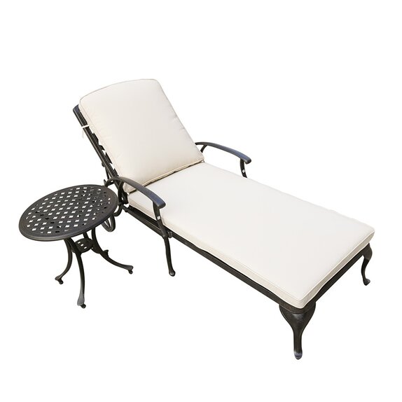 Pescara Lounger with Side Table Bronze