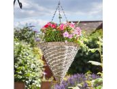 Raffina Faux Rattan Cone 14" - image 2