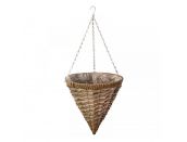 Raffina Faux Rattan Cone 14" - image 1