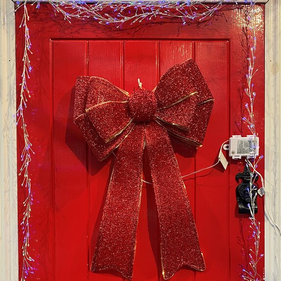 Red bow LED 60cm