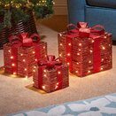 RedGold Braid Faux Gift Boxes - Set of 3 - image 1