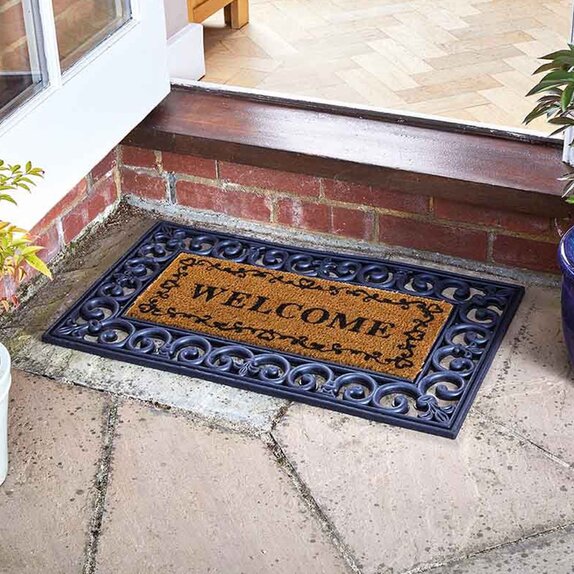 Rubber Frame Insert Mat Welcome 53x23cm - image 2