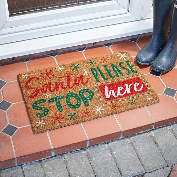 Santa Stop! Doormat - 40 x 60cm