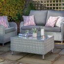 Santorini Coffee Table with Glass (grey)