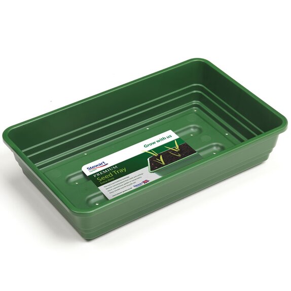 Seed Tray Premium Extra Deep (with holes) Dark Green 20cm - image 3