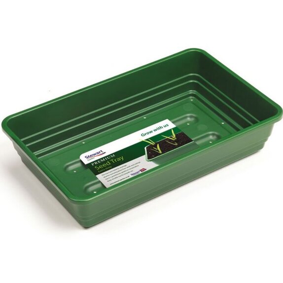 Seed Tray Premium Extra Deep (with holes) Dark Green 52cm