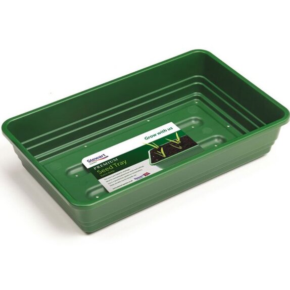 Seed Tray Premium Extra Deep (with holes) Dark Green 20cm - image 4