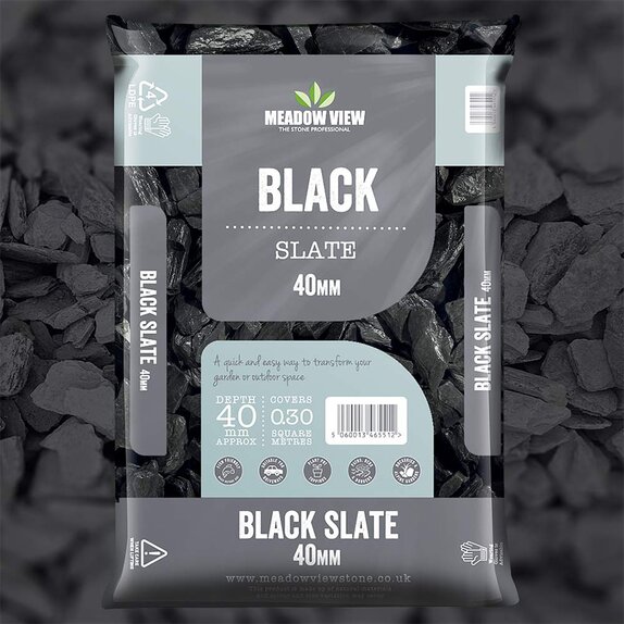 Slate Chippings Black 40mm