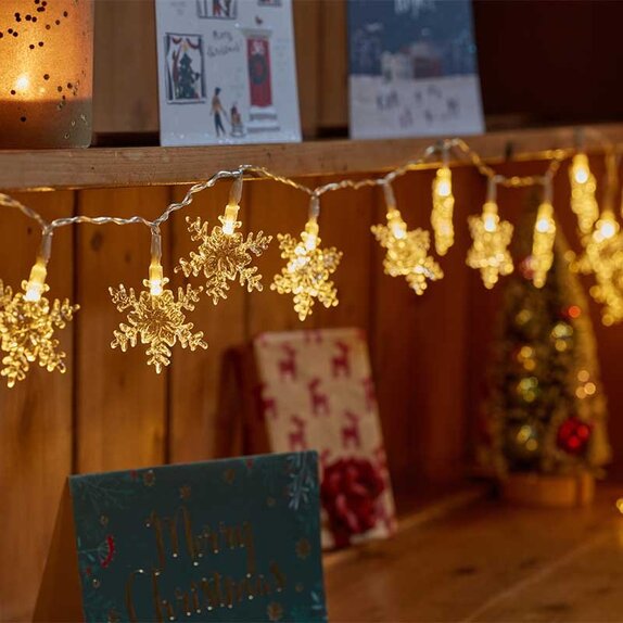 SnoFlake String Lights - Set of 20