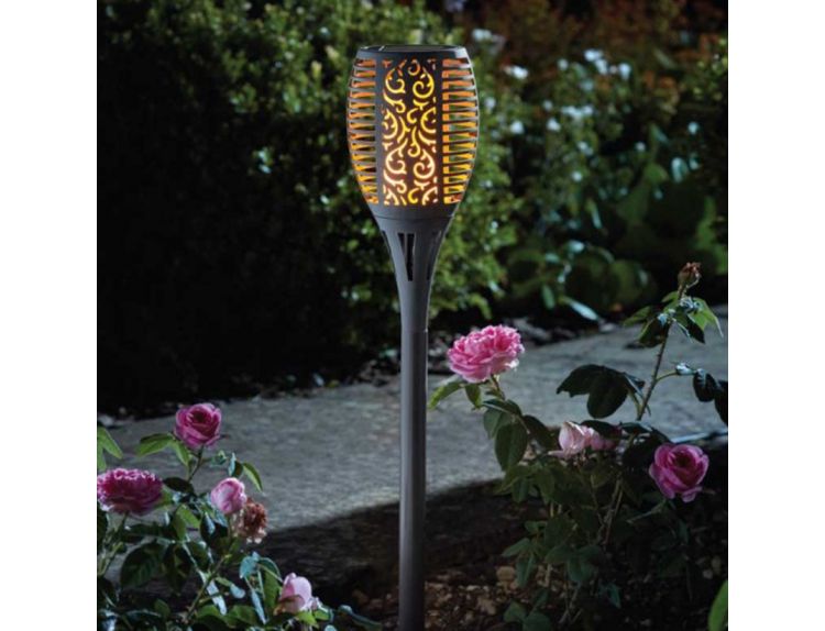 Stake Light Flaming Torch Slate