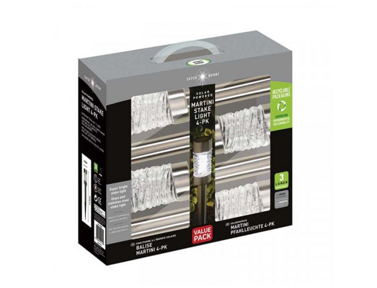 Stake Light Martini Stainless Steel 3L 4 pack