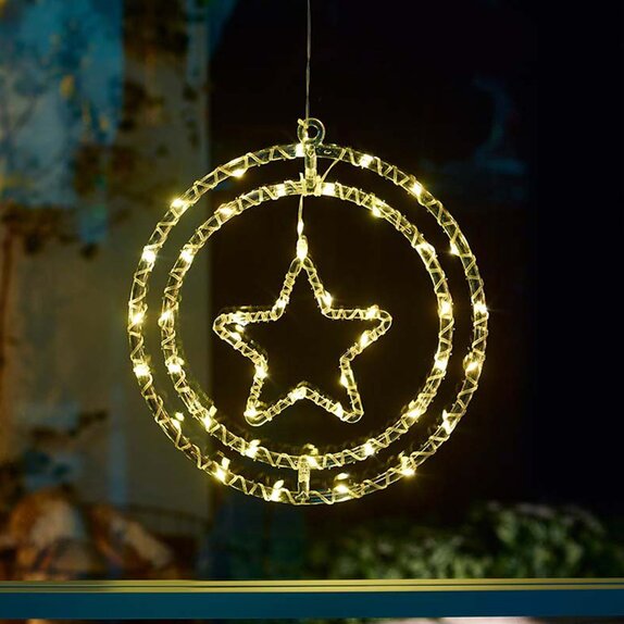 Star Rings! Warm White  30cm