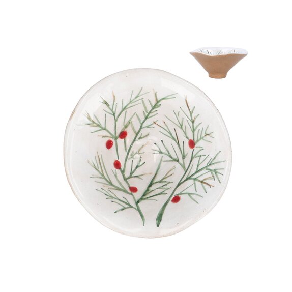 Stoneware Mini Bowl Fir & Berries