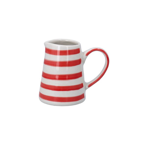 Stoneware Mini Jug Red Stripe