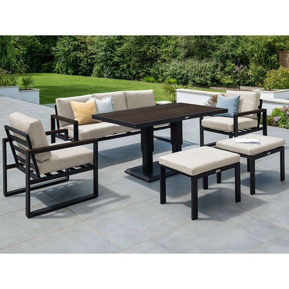 Surrey Hills Aluminium 3 seat Lounge Sofa Set