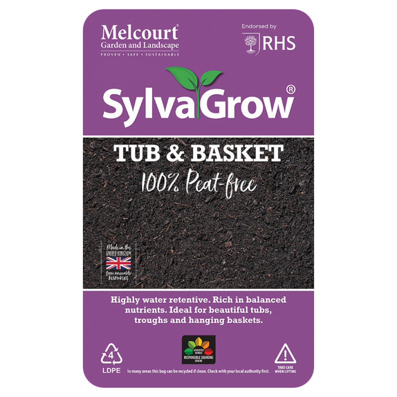 Sylvagrow Tub & Basket Compost Peat Free 40L