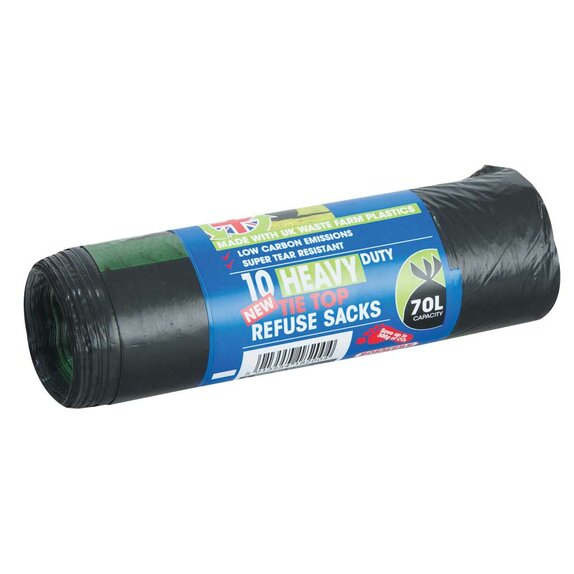 Tie Top Heavy Duty Refuse Sacks 70l