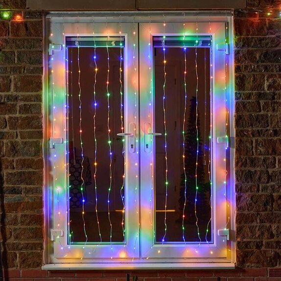 TwoTone Curtain Net Lights - 200 LEDs - Warm/Multi  LV - image 2