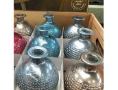 Vase Recycled Glass Blue/Grey
