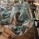Vase Recycled Glass on Branch Small - image 2