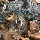 Vase Recycled Glass on Branch Tall 