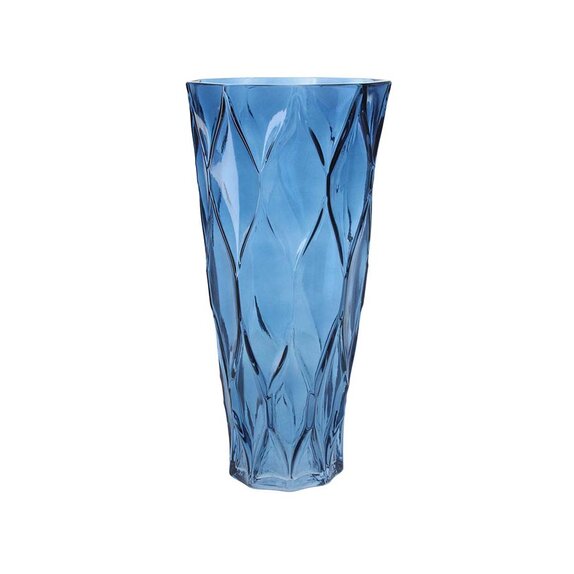 Vase Trellis Blue Glass Large