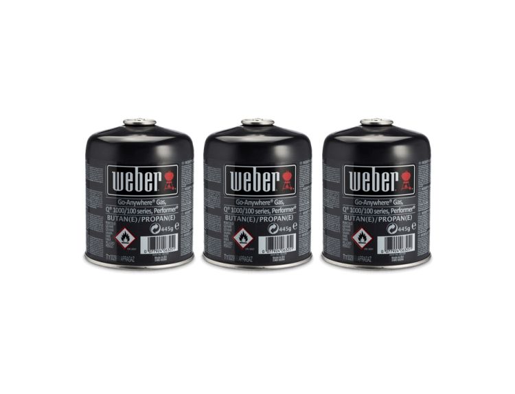 Weber Gas Canisters 3-Pack Disposable