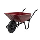 Wheelbarrow The Shire Burgundy pneumaic tyre 90L