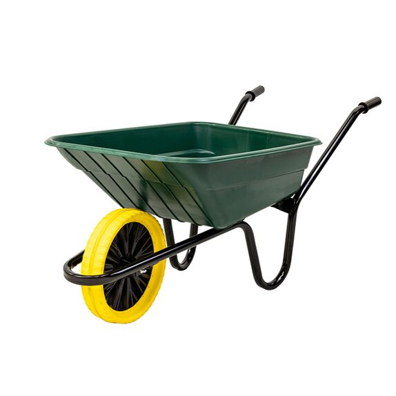 Wheelbarrow The Shire Green, puncture proof tyre 90L