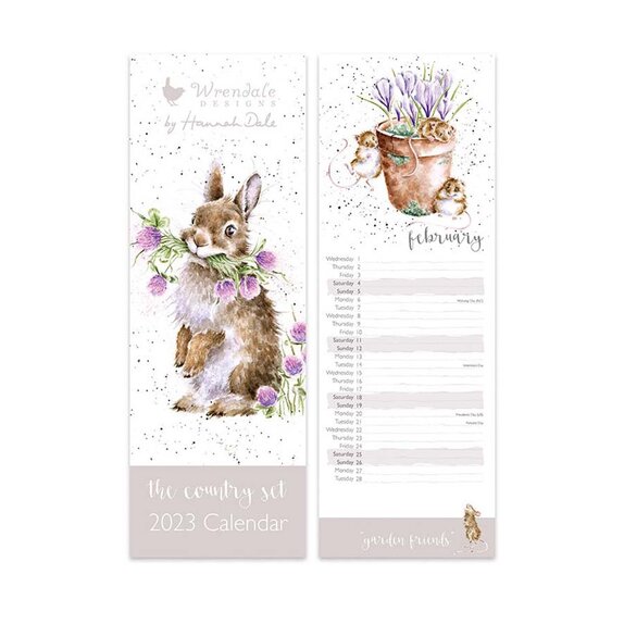 Wrendale Calendar 2023 The Country Set Slim - Knights Garden Centres